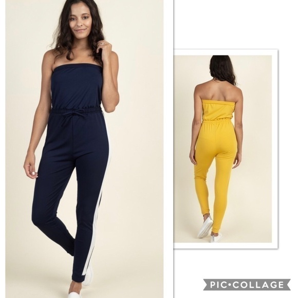 Navy Jumper w/White Racer Stripe - Picture 3 of 3